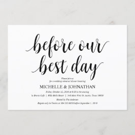 Rustic Wedding Rehearsal Dinner, Black and White Kaart