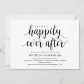 Rustic Wedding Rehearsal Dinner, Black and White Kaart (Voorkant)