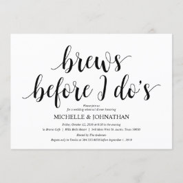 Rustic Wedding Rehearsal Dinner, Black and White Kaart