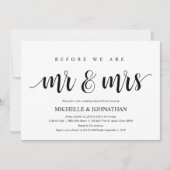 Rustic Wedding Rehearsal Dinner, Black and White Kaart (Voorkant)