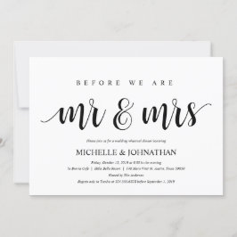 Rustic Wedding Rehearsal Dinner, Black and White Kaart