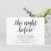 Rustic Wedding Rehearsal Dinner Invitation Card Kaart (Staand voorkant)