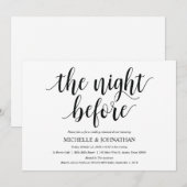 Rustic Wedding Rehearsal Dinner Invitation Card Kaart (Voorkant / Achterkant)