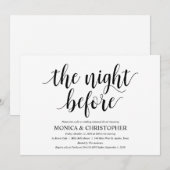 Rustic Wedding Rehearsal Dinner Invitation Card Kaart (Voorkant / Achterkant)