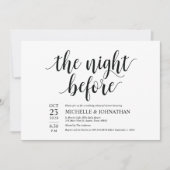 Rustic Wedding Rehearsal Dinner Invitation Card v2 Kaart (Voorkant)