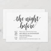 Rustic Wedding Rehearsal Dinner Invitation Card v2 Kaart (Voorkant / Achterkant)
