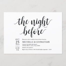 Rustic Wedding Rehearsal Dinner Invitation Card v2 Kaart