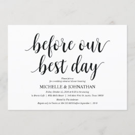 Rustic Wedding Rehearsal Dinner Invitation cards Kaart