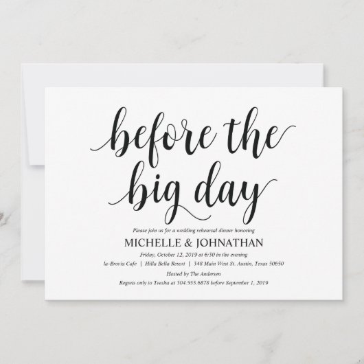 Rustic Wedding Rehearsal Dinner Invitation cards Kaart (Voorkant)