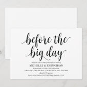 Rustic Wedding Rehearsal Dinner Invitation cards Kaart (Voorkant / Achterkant)