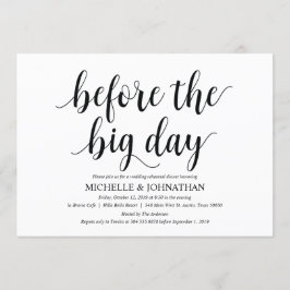 Rustic Wedding Rehearsal Dinner Invitation cards Kaart