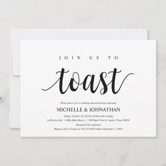 Rustic Wedding Rehearsal Dinner Invitation cards Kaart (Voorkant)