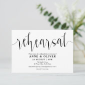 Rustic Wedding Rehearsal Dinner Invitations Kaart (Staand voorkant)