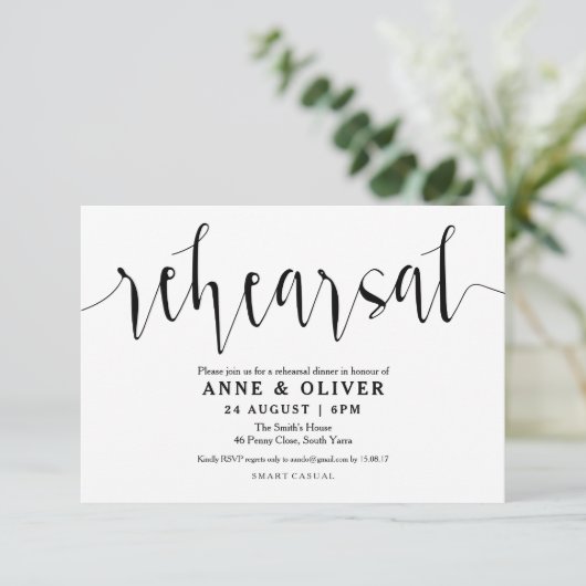 Rustic Wedding Rehearsal Dinner Invitations Kaart