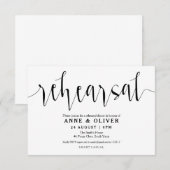 Rustic Wedding Rehearsal Dinner Invitations Kaart (Voorkant / Achterkant)