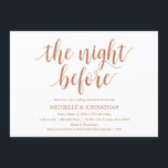 Rustic Wedding Rehearsal Dinner, koperkleur Kaart<br><div class="desc">Een huwelijksrepetitie met de toekomstige Bride en de toekomstige Groom,  voor hun grote dag? Nodig de gasten uit met deze Rustic Wedding Rehearsal Dinner Invitation Card. Voeg uw repetitieve diner details toe in het overeenkomende zwarte lettertype/lettertype.
Door TeeshaDerrick</div>