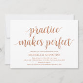 Rustic Wedding Rehearsal Dinner, Modern Copper Kaart (Voorkant)