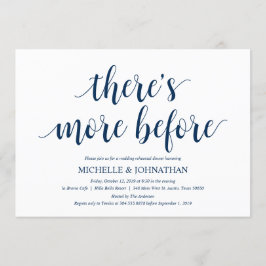 Rustic Wedding Rehearsal Dinner, Navy Blue Kaart