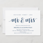 Rustic Wedding Rehearsal Dinner, Navy Blue Kaart (Voorkant)