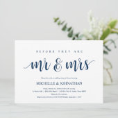 Rustic Wedding Rehearsal Dinner, Navy Blue Kaart (Staand voorkant)