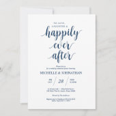Rustic Wedding Rehearsal Dinner, Navy Blue Kaart (Voorkant)
