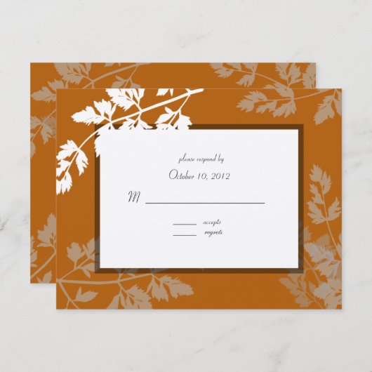 Rustic Wedding Response Kaart (Voorkant / Achterkant)