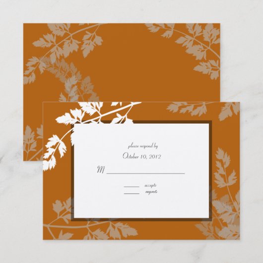 Rustic Wedding Response Kaart (Voorkant / Achterkant)