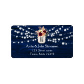 Rustic Wedding Return Adreslabel Etiket (Voorkant)