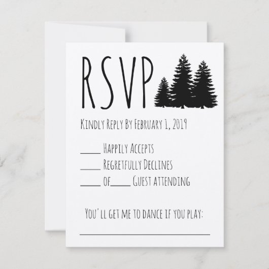 Rustic Wedding RSVP (Voorkant)