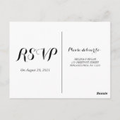  Rustic Wedding RSVP  Briefkaart (Achterkant)
