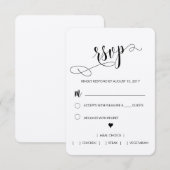 Rustic Wedding RSVP Kaart (Voorkant / Achterkant)