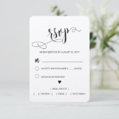 Rustic Wedding RSVP Kaart (Staand voorkant)