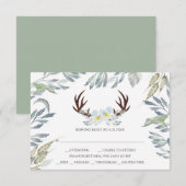 Rustic Wedding RSVP-Kaart met keuze uit maaltijden RSVP Kaartje (Voorkant / Achterkant)