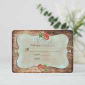 Rustic Wedding ~ RSVP-kaart RSVP Kaartje (Staand voorkant)
