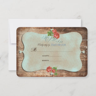 Rustic Wedding ~ RSVP-kaart RSVP Kaartje