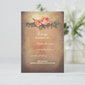 Rustic Wedding RSVP kaarten Kaartje (Staand voorkant)