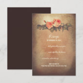Rustic Wedding RSVP kaarten Kaartje (Voorkant / Achterkant)