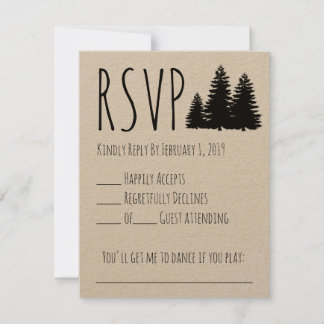 Rustic Wedding RSVP Kaartje