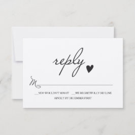 Rustic Wedding RSVP - Respons-kaart Kaartje