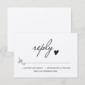 Rustic Wedding RSVP - Respons-kaart Kaartje (Voorkant / Achterkant)