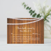 Rustic Wedding RSVP Response Kaart (Staand voorkant)