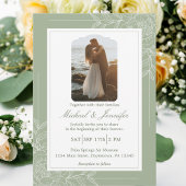 Rustic Wedding Sage Green and White Modern Kaart