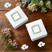 Rustic Wedding Sage Green and White Modern Vierkante Sticker