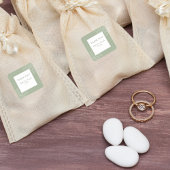 Rustic Wedding Sage Green and White Modern Vierkante Sticker