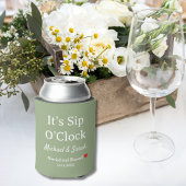 Rustic Wedding Sage Green It’s Sip O’Clock Custom Kartonnen Onderzetters
