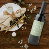 Rustic Wedding Sage Green It’s Sip O’Clock Custom Wijn Etiket