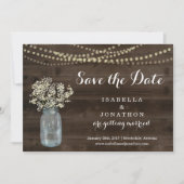 Rustic Wedding Save the Date Aankondiging (Voorkant)