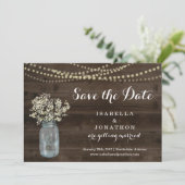 Rustic Wedding Save the Date Aankondiging (Staand voorkant)