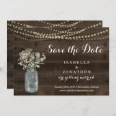 Rustic Wedding Save the Date Aankondiging (Voorkant / Achterkant)