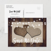 Rustic Wedding Save The Date Briefkaart (Voorkant / Achterkant)